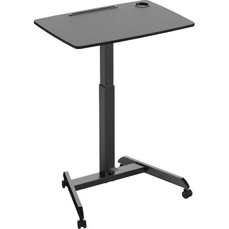 Kantek Desk, Mobile, Sit to Stand, 31-1/2inWx22inLx49inH, Black KTKSTS330B